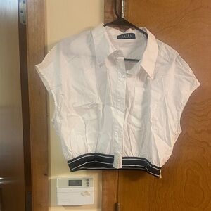 AKIRA White Shirt with Black Label